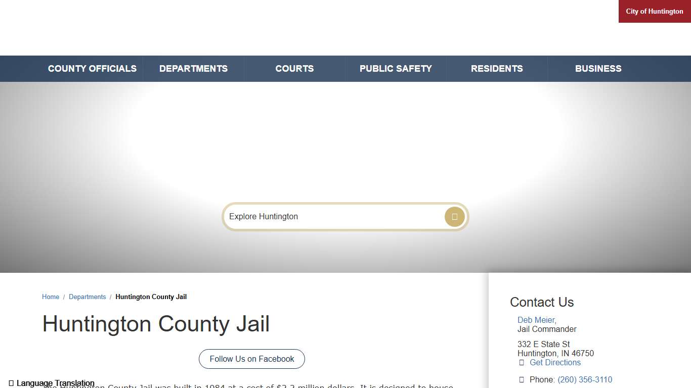 Huntington County Jail / Huntington County, Indiana